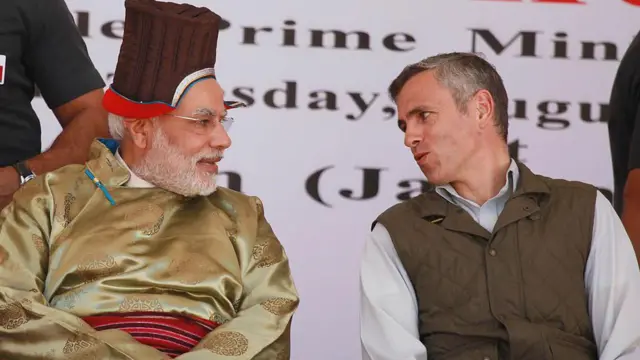 नरेंद्र मोदी और उमर अब्दुल्लाह