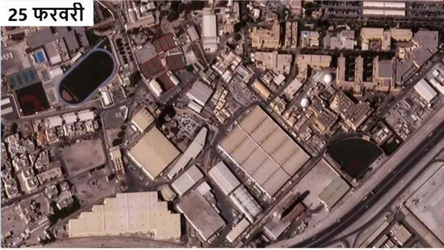 जंग शुरू होने से पहले बहरीन में स्थित अमेरिकी नौसैनिक अड्डे की सैटेलाइट तस्वीर