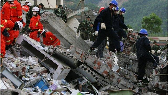 2008年的汶川大地震，台灣曾捐出大筆資金。（資料圖片）