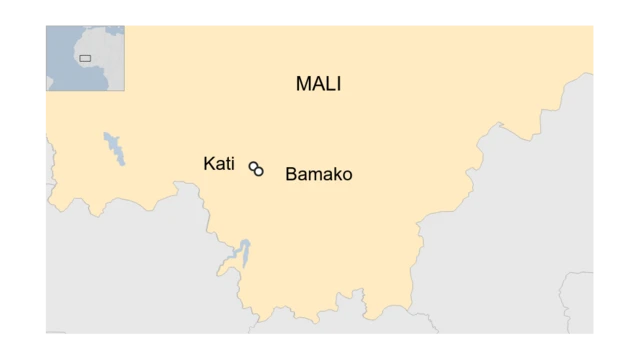 Une carte de la moitié sud du territoire malien