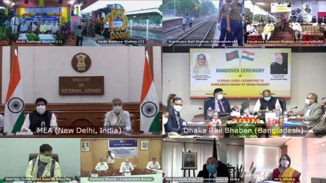 এক ভার্চুয়াল অনুষ্ঠানের মাধ্যমে বাংলাদেশের কাছে ১০টি ব্রডগেজ লোকোমোটিভ বা রেল ইঞ্জিন হস্তান্তর করে ভারত।