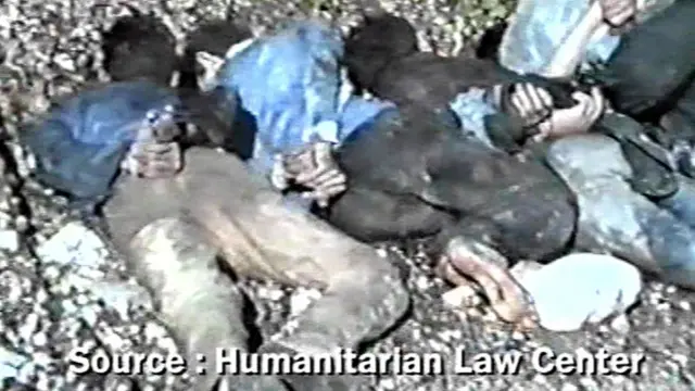 ইউরোপীয় সংবাদ চ্যানেলে দেখানো স্রেব্রেনিৎসার কাছে নির্যাতনের ছবি