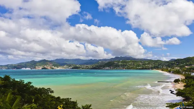 A praia de Grand Anse, palco da chegada dos britânicos em Granada em 1609