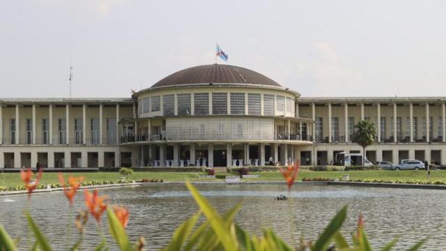 Vue du palais présidentiel de la République démocratique du Congo à Kinshasa