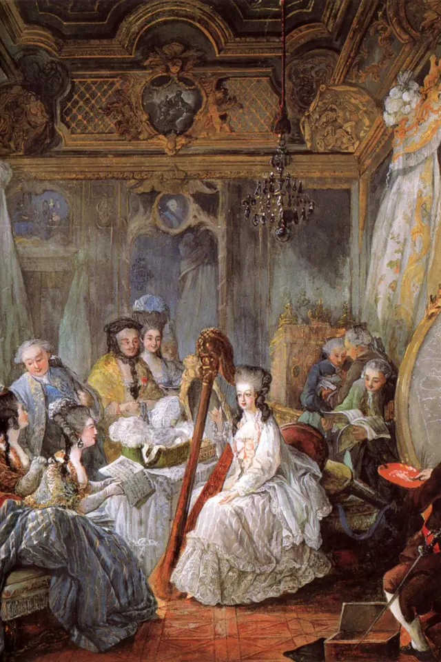 Maria Antonieta, em obra de Jean Baptiste Gautier Dagoty