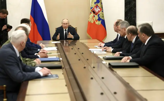 Путин на встрече с руководителями силовых ведомств вечером 26 июня