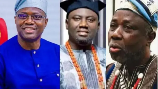 Aworan Seyi Makinde, Ọjọgbọn Wande Abimbola ati Alaafin Akeem Owoade