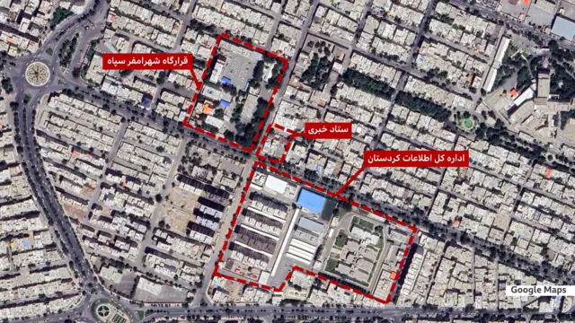 اماکن امنیتی که در سنندج مورد حمله قرار گرفتند 