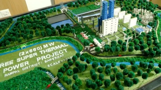 রামপাল বিদ্যুৎ প্রকল্পের মডেল।