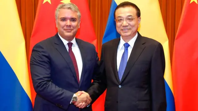 Duque com Li Keqiang, primeiro ministro chinês