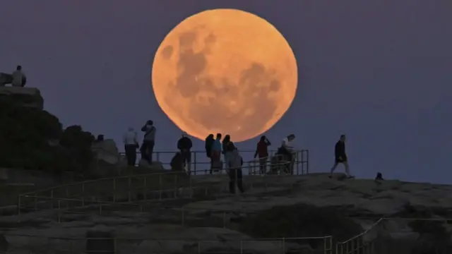 سپر بلڈ مون، چاند