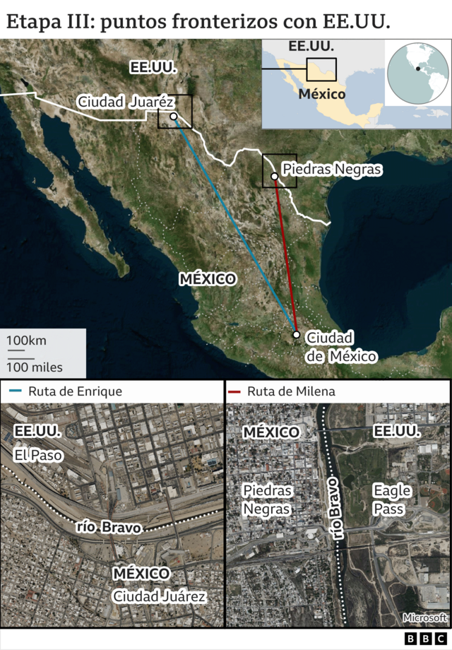 Mapara tercera etapa del recorrido.