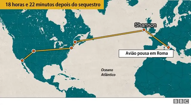 Mapa do sequestro
