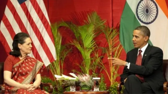 সোনিয়া গান্ধী ও বারাক ওবামা, দিল্লি, ২০১০