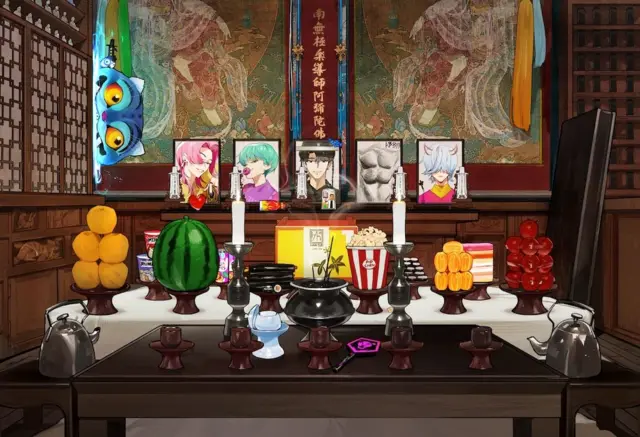 불법스님의 사자보이즈 천도재에 사용된 영단 그림