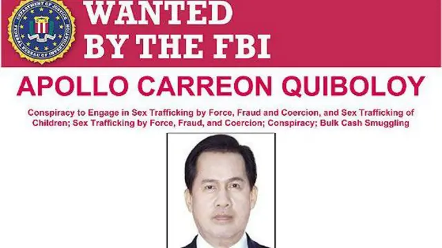 Poster buronan Apollo Quiboloy yang diterbitkan oleh FBI