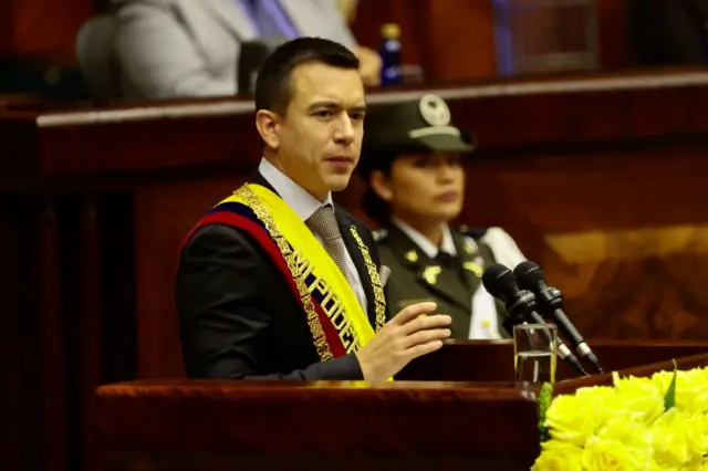 El presidente de Ecuador, Daniel Noboa