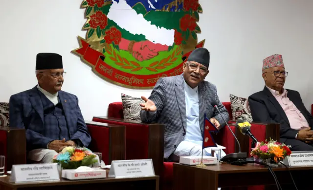 केपी ओली, प्रचण्ड र माधव नेपाल