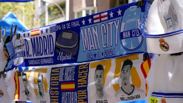 أوشحة ريال مدريد ومانشستر سيتي