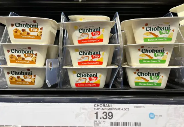 Envases de yogur de 133 mililitros, que antes contenían 156 mililitros.