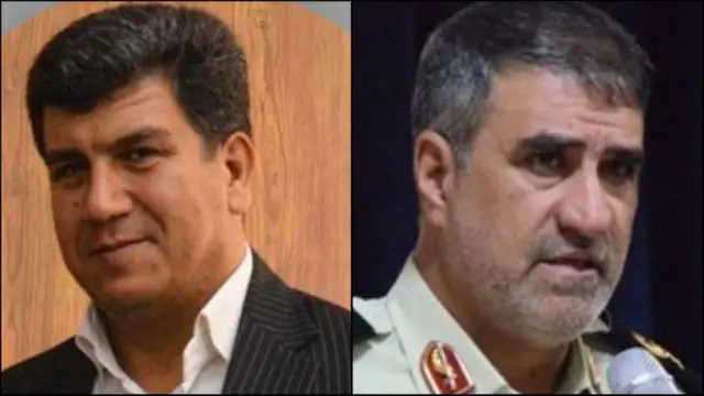 علی‌اکبر جاویدان (راست) و الله‌کرم عزیزی (چپ) نیز روز جمعه تحریم شدند