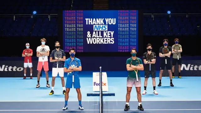 تنیس‌بازهای برتر جهان از اعضای نظام خدمات سلامت بریتانیا تشکر کردند