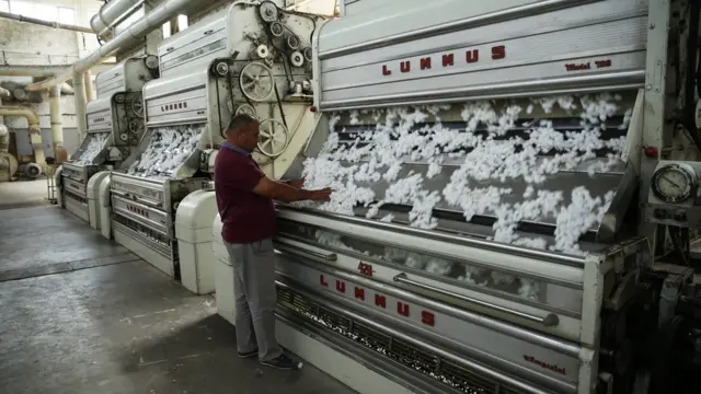 Pamuk fabrikası içi
