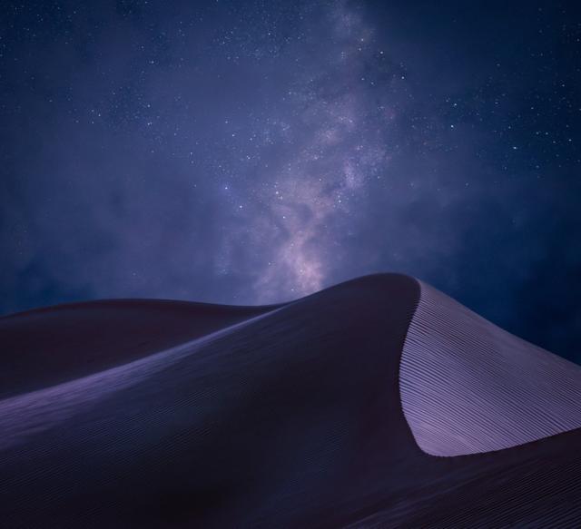 Vista das dunas à noite