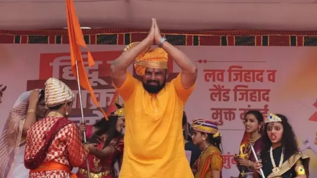 तेलंगणातले वादग्रस्त निलंबित भाजप आमदार टी राजा सिंह.