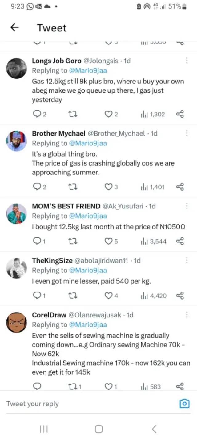 Nigerians crook mouth for di cooking gas mata