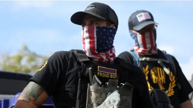 Типичные представители Proud Boys на акции