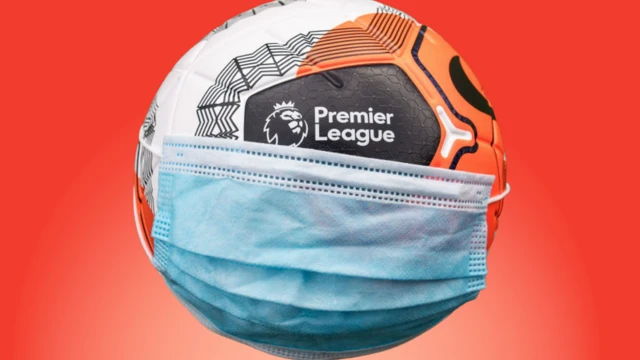 Premier League ball coronavirus mask