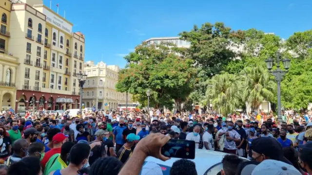 Protestas en La Habana.