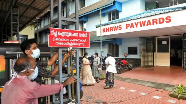 केरलाका कतिपय अस्पतालहरूमा निपा भाइरसका बिरामीका लागि छुट्टै उपचार कक्ष तयार गरिएको छ