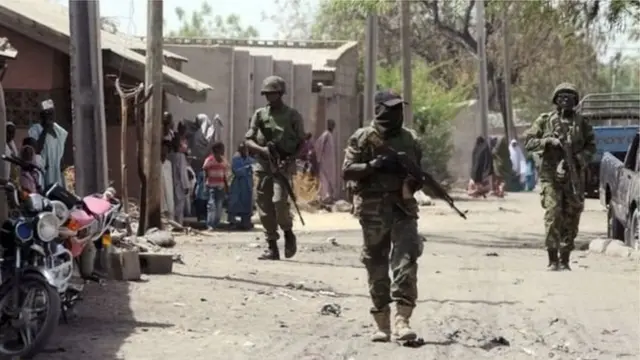 Sojojin Najeriya dake yaki da Boko Haram a birnin Maiduguri