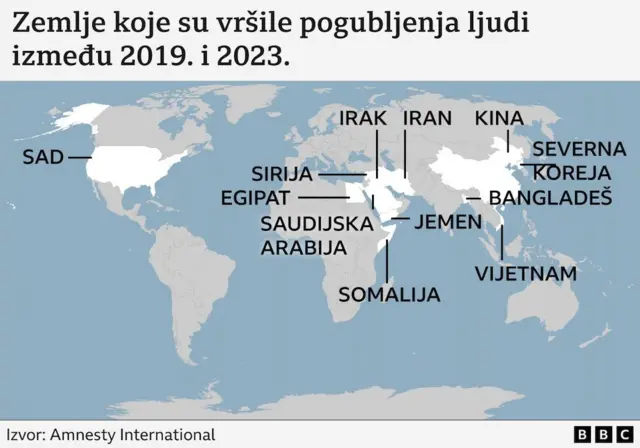Zemlje u kojima se najvise vrsi smrtna kazna