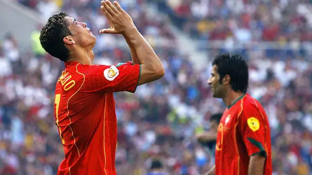 رونالدو و لوئیس فیگو در یورو ۲۰۰۴