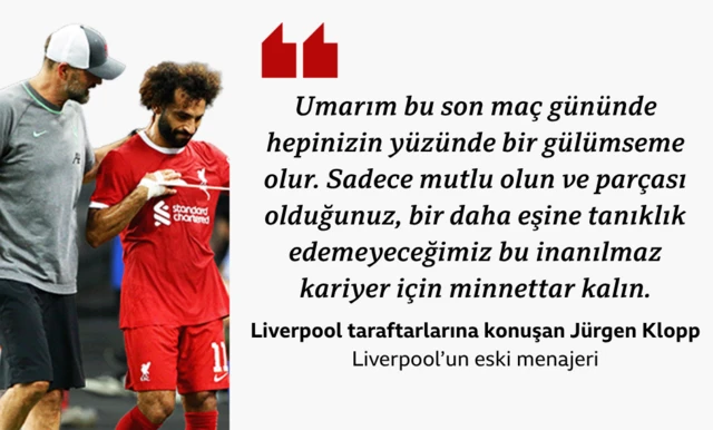 Klopp'un Salah hakkında söylediği sözleri gösteren grafik