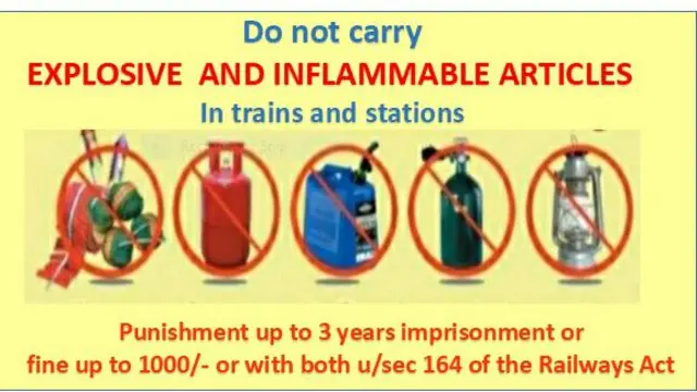 எடுத்துச் செல்லக்கூடாத பொருட்கள்