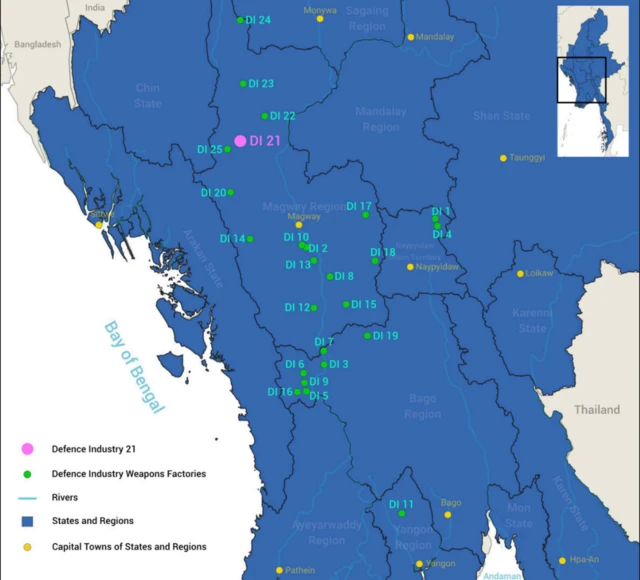 ကပစ စက်ရုံတည်နေရာများ