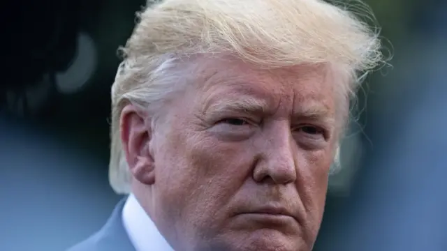 Primer plano del presidente de Estados Unidos, Donald Trump