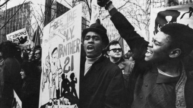 Protesto de Panteras Negras em 1971