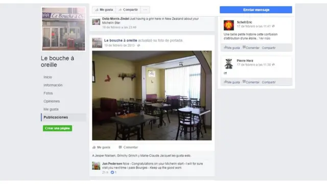 Facebook de Le Bouche a Oreille