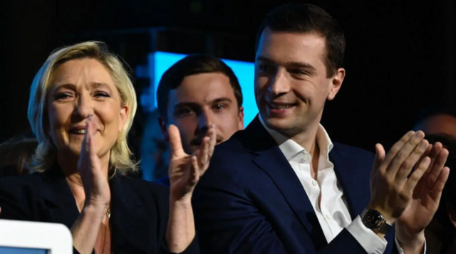 Bà Marine Le Pen và ông Jordan Bardella