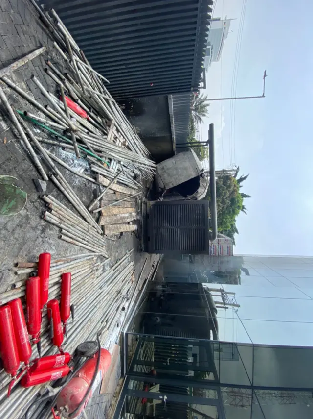 S﻿cene of di fire incident