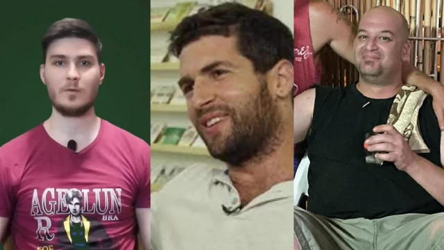 الرهائن الثلاث المقرر الإفراج عنهم السبت بالترتيب (من اليمين): يائير هورن، ساغي ديكل حن، ساشا ألكسندر تروبنوف.