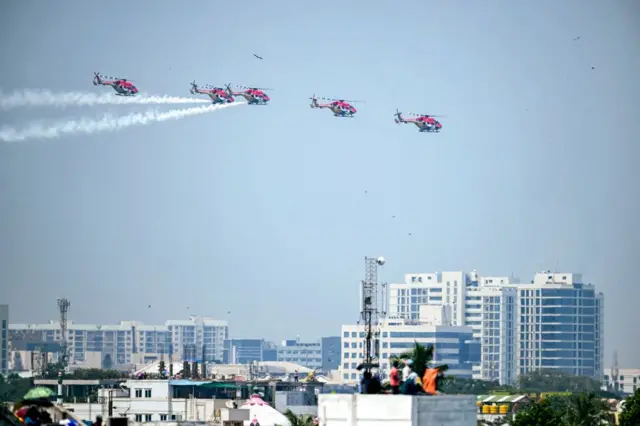 சென்னை மெரினா, விமானப்படை சாகசம்