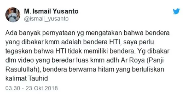 Twitter Ismail Yusanto