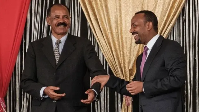 ፕረዚደንት ኢሳይያስ አፈወርቂን ቀዳማይ ሚንስትር ኣብዪ ኣሕመድን