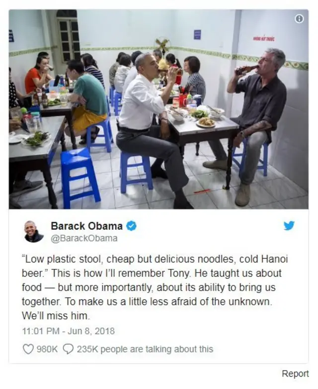 Obama dan Anthony Bourdain